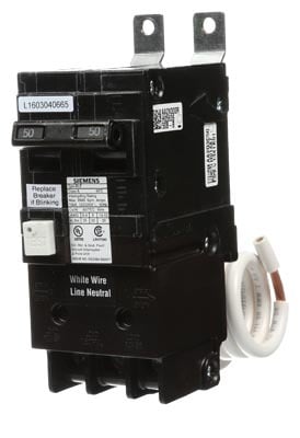  Low Voltage Molded Case Circuit Breakers Panelboard Mounting 240V GFCI Circuit Breakers - 2-Pole, GFCI - BLHF, 22KAIC, 120/240VAC are Circuit Protection Molded Case Circuit Breakers. BRKR 50A 2P 120/240V 22K BLHFB GFCI5MA