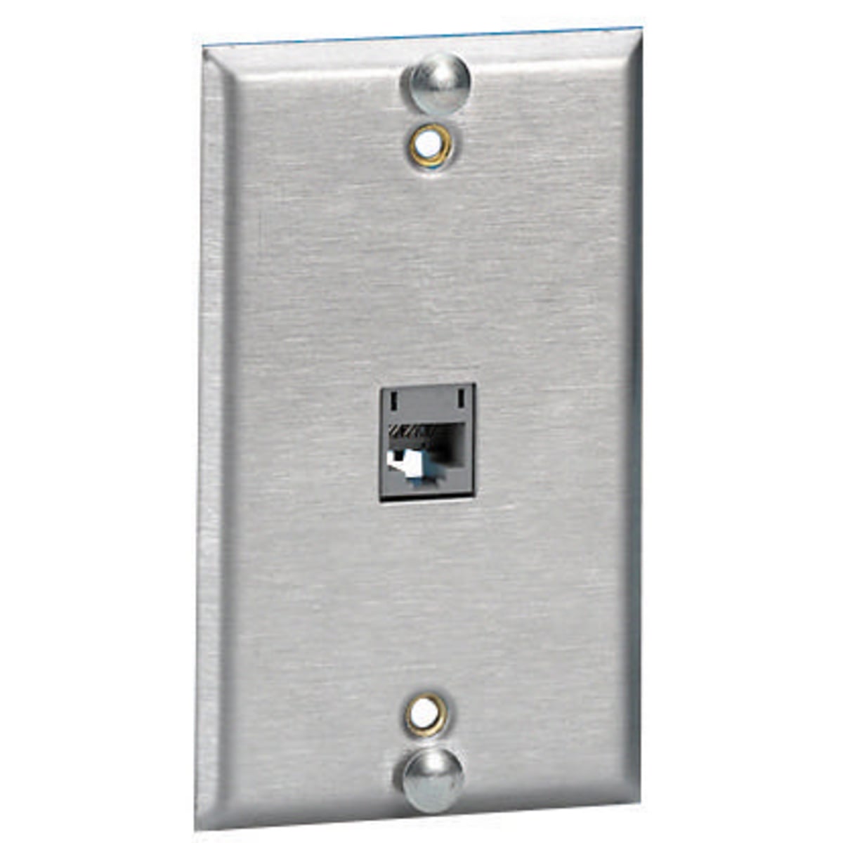 Plate, Wallphone, 1-Gang, 1-Port, Flush Mount, Stainless