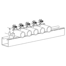 Eaton B-Line series Twist Ear pipe clamp, 0.0635" H x 4.5610" L x 1.25" W, Steel