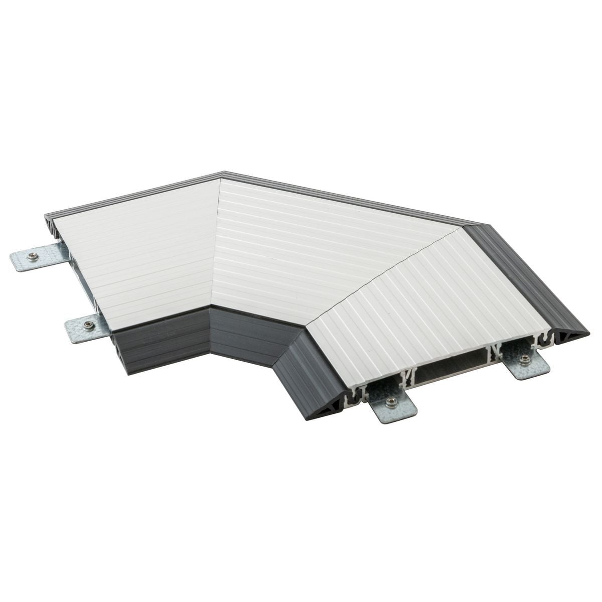 FloorTrak PRO, Track, Cover and Base, 90 Degree Section, Surface and Variable edges included, Splices included, Aluminum
