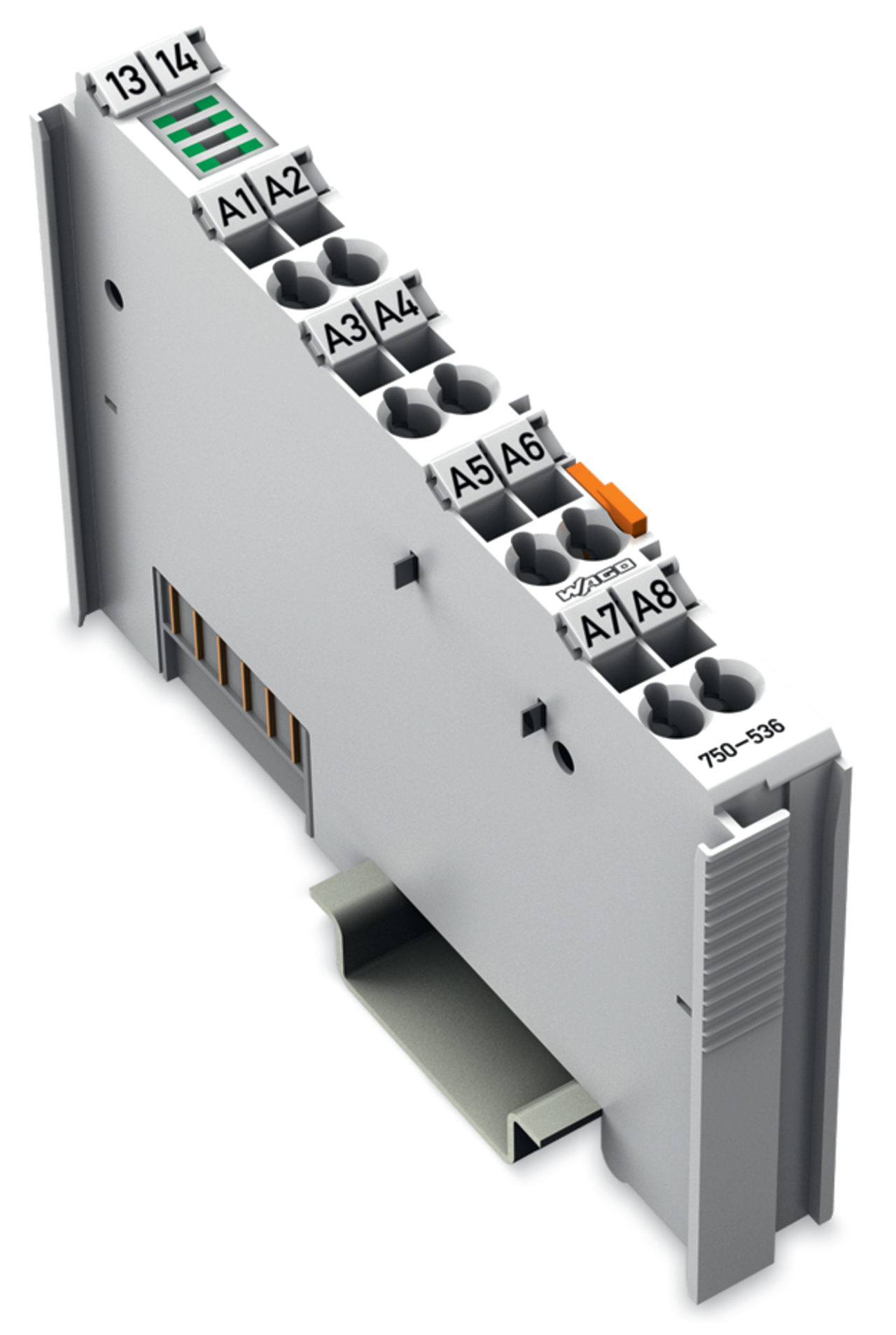 8-channel digital output; 24 VDC; 0.5 A; Low-side switching