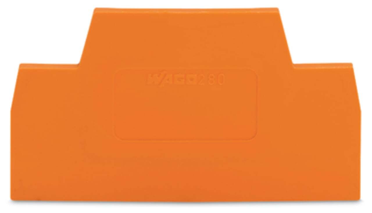 End and intermediate plate; 2.5 mm thick; orange