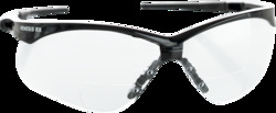 Nemesis RX Reader Safety Glasses, Black Frame with Clear Reader 1.5 Lens