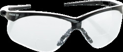Nemesis RX Reader Safety Glasses, Black Frame with Clear Reader 2.0 Lens
