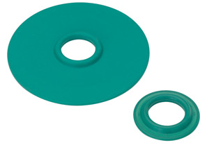 Mighty-Seal 3/4" to 1/2" Raintight Reducing Washers.  Product contains one coated and one uncoated galvanized steel reducing washer.  Maintains Raceway Integrity.  Sunlight Resistant.  Suitable for use in Wet Locations.