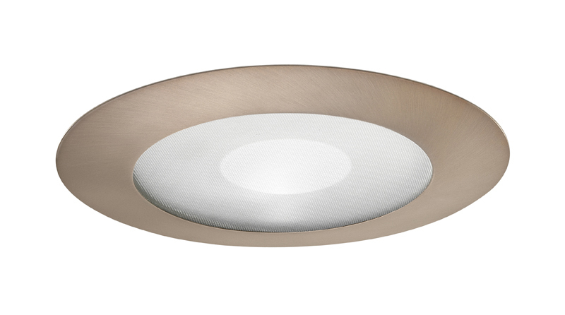 5" Lensed Frosted Lens With Clear Center Trim, White