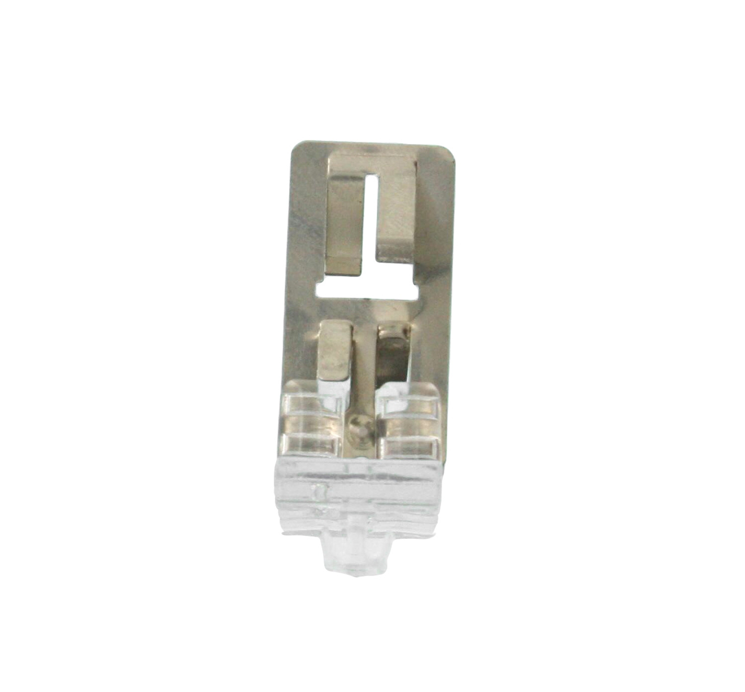 Snap-In Lamp Support Clip for Horizontal Mount 2G11 Base Twin Tube Fluorescent Lampholder Short Version Stainless Steel with Lexan Base
