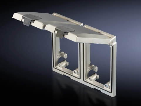 Interface flaps, modular, Mounting frame, double, with metal flap