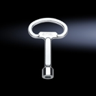 Enclosure key, Double-bit key no. 5, 8 mm triangular, 8mm square, 7 mm triangular, 7 mm square