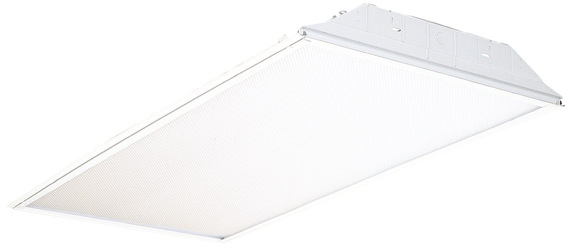 General Purpose T8 Lensed Troffer 2' wide, Three lamps, 32W T8 (48''), #12 pattern acrylic, MVOLT, 120-277V, One 3-lamp ballast, T8 electronic ballast, SKU - 723722