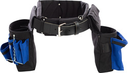 Ultimate Electrician Comfort Combo Tool Belt, Metal Buckle, Extra Large 40-44", Blue