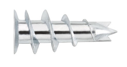 Drywall Anchor Kit, Zinc Alloy with #8 x 1-1/4" Screws, Phillips/Slotted, Includes #2-2" Hex Power Bit,Jar
