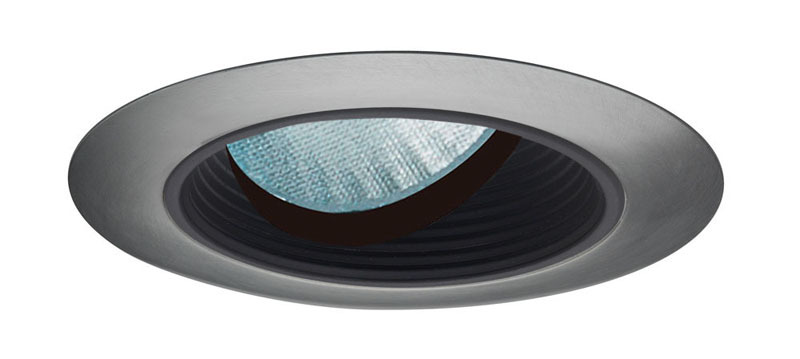 3 1/4" Angle-Cut Baffle. White Baffle, White Trim Ring