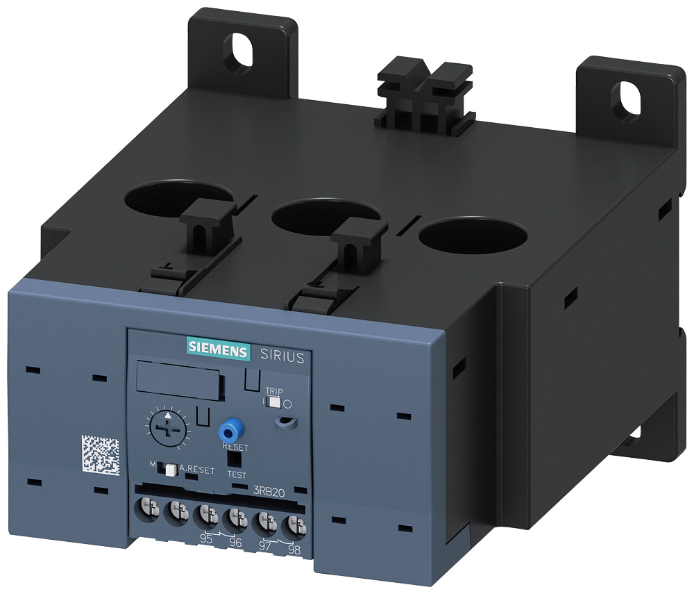 Overload relay 50...200 a for motor protection size s6, class 20 mount. onto cont./ stand-alone main circuit through transf. aux. circuit screw connection manual-automatic-reset