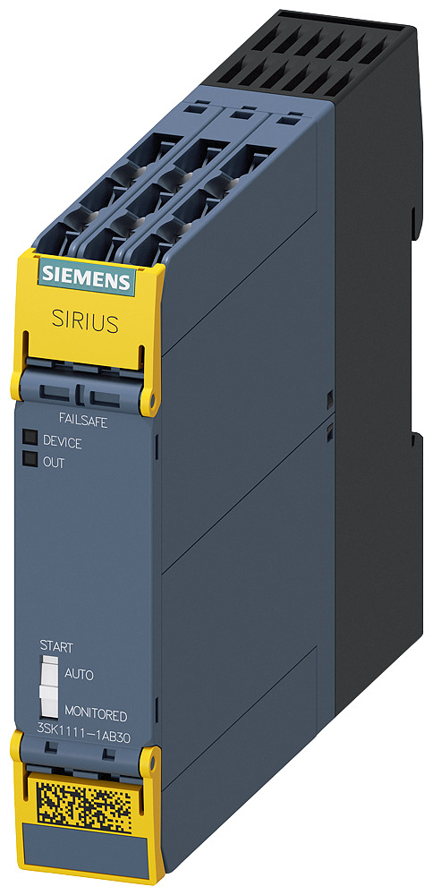 SIRIUS SAFETY RELAY STANDARD SERIES DEVICE RELAY ENABLING CIRCUITS 3 NO CONTACTS + RELAY SIGNALING CIRCUIT 1 NC CONTACT US = 24 V AC/DC SCREW TERMINAL