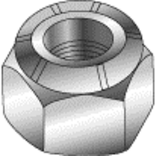 1/4"-20 Nylock Hex Nut, Zinc