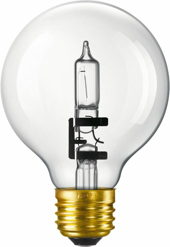 Energy saving upgrade without sacrifice A bright, energy saving alternative to standard incandescents. Halogen bulbs reduce energy consumption without sacrificing the qualities of a traditional bulb. They uniquely produce light more efficiently. They work with dimmer switches and are available in the familiar G25 & G16.5 globes, bent and blunt tip candles, and flames. Use them in existing fixtures just as you would standard incandescents and your home will look great while you save energy. Provides at least 28% energy savings;Fully dimmable and Instant-on;Mercury Free;Rated average life of 1000-2500 hours;Halogen complies with the EISA 2007 efficiency standards for 2012-2014 Halogen globes are great for lighting vanity mirrors and decorative fixtures.;Halogen candles are ideal for wall sconces, chandeliers and other decorative fixtures.