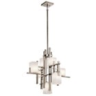 This 7 light chandelier from the City Lights(TM) collection is urban, and brings order to big, open spaces  infusing  city style to a modern home. Sloped ceiling kit included.