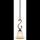 This 1 light mini pendant from the Monroe(TM) lighting collection is a unique twist on traditional Americana. The distinctive metal base is touched with an Olde Bronze finish, which beautifully complements the Light Umber Etched Glass adornment. With this design, we have turned tradition on its head to create an updated look.