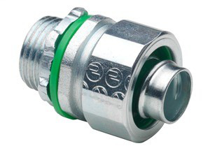 Connector, Liquid Tight, Straight, US Steel, Size 3/4 Inch, Insulated Throat