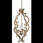 This delicate 4 light foyer chandelier from the Hayman Bay(TM) collection will make a memorable statement in your home. Featuring a Distressed Antique White finish, this design embraces understated elegance.