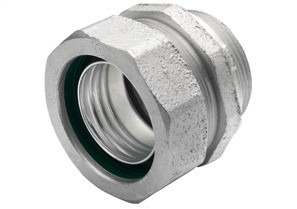 Connector, Liquid Tight, Straight, US Steel, Size 2-1/2 Inch