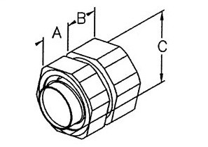 Transition Coupling, Rigid/IMC Conduit to Liquidtight FMC, 11/2