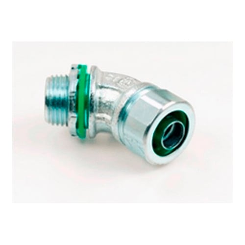Connector, Liquid Tight, 45 Degree, US Steel, Size 1 Inch