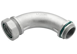 Connector, Liquid Tight, 90 Degree, US Steel, Size 3, Insulated Throat