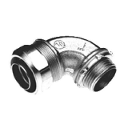 Connector, Liquid Tight, 90 Degree, US Steel, Size 3-1/2