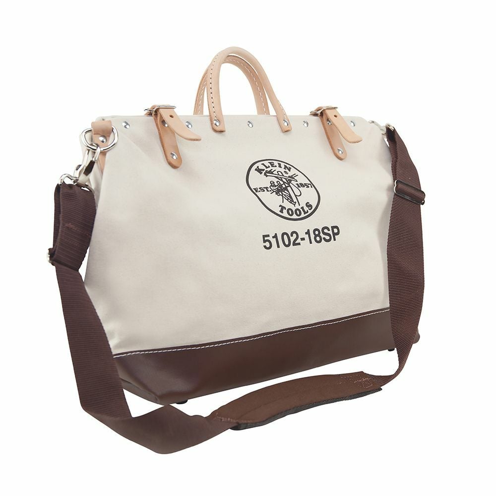 Deluxe Tool Bag, Canvas, 13 Pockets, 18-Inch, Tool bag has 13 interior pockets for organization