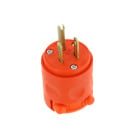 15 Amp, 125 Volt, 3 Wire Plug, Orange