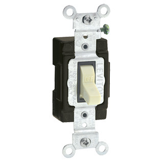 5501-LHI Grounding Illuminated-OFF AC Quiet Toggle Switch, 120 V AC, 15 A, 1/2 hp Power Rating