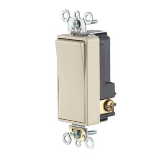 3 Amp 24 Volt AC/DC, Decora Switch Plus Quiet Rocker, Low Voltage, Single Pole, Commercial Spec Grade, Ivory