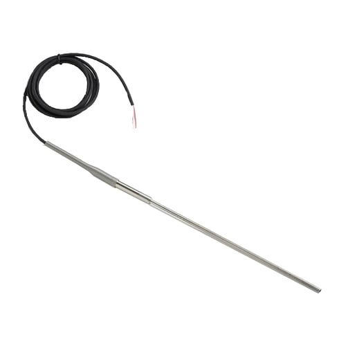 12 inch. -328 to 788degrees Fahrenheit vibration and shock resistant, 316 stainless steel sheath material sensor.  Type J Banana Plugs