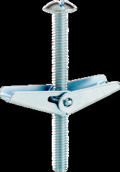 1/4-20 x 4" Toggle Bolts and Wings, Mushroom Head, Phillips/Slotted, Zinc Plated,Jar