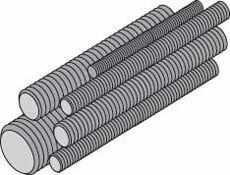1/4"-20 x 6' Threaded Rod, Zinc Plated