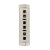 Opt-X Precision Molded Plate BEIGE 62.5/125um Multimode OM1 Duplex SC 6 fibers Zirconia Ceramic Sleeve
