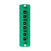 Opt-X Precision Molded Plate GREEN Single-mode OS2 Duplex SC 6 fibers Zirconia Ceramic Sleeve