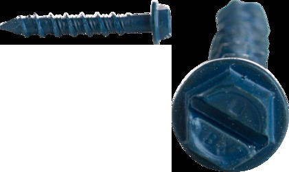 3/16 x 1-1/4" Tapcon Concrete Screws, Hex Washer Head, Slotted, Blue,Jar
