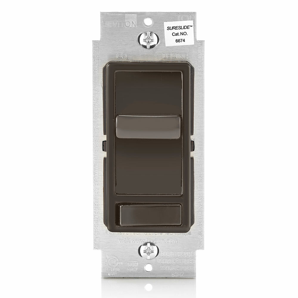 LED and CFL Incandescent Dimmer 150-watt Brown