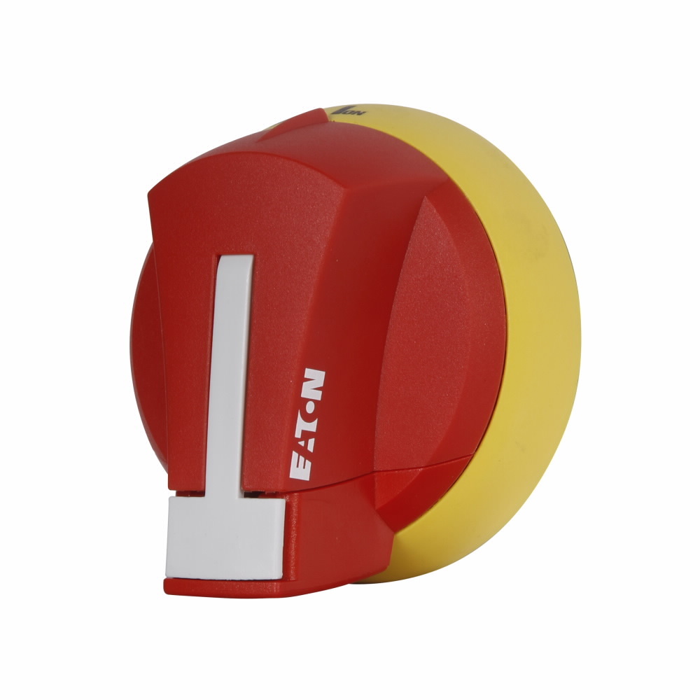 Eaton molded case circuit breaker accessory handle mechanism, High performance through-the-door handle only, G42, Frame J-K, Red/yellow