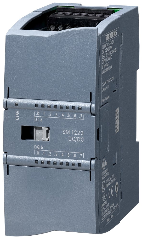 SIMATIC s7-1200, digital i/o sm 1223, 8di / 8do, 8di DC 24 V, sink/source, 8do,transistor 0.5a
