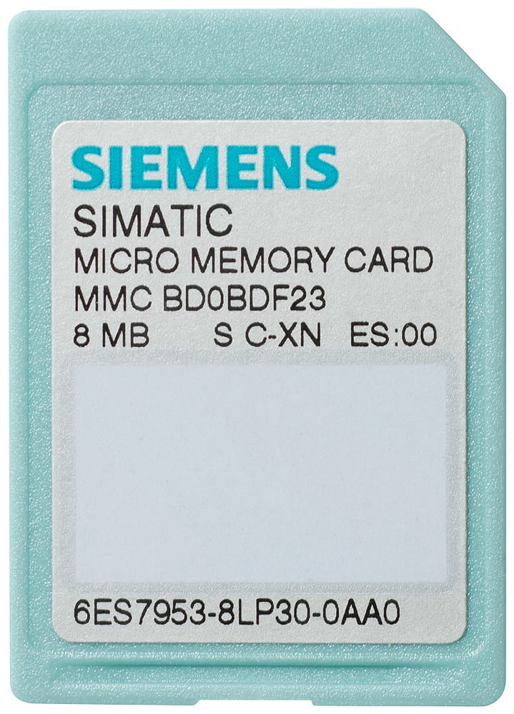 SIMATIC s7, micro memory card p. s7-300/c7/et 200, 3.3 v nflash, 2 mbytes