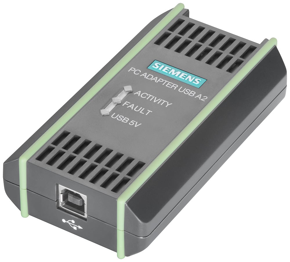 PC ADAPTER USB A2 USB-ADAPTER (USB V2.0) FOR CONNECTING A PG/PC OR NOTEBOOK TO SIMATIC S7 VIA PROFIBUS OR MPI USB CABLE 5M INCLUDED MPI-KABEL 0,3M CAN BE USED UNDER WINXP/VISTA/ WINDOWS 7 32/64BIT
