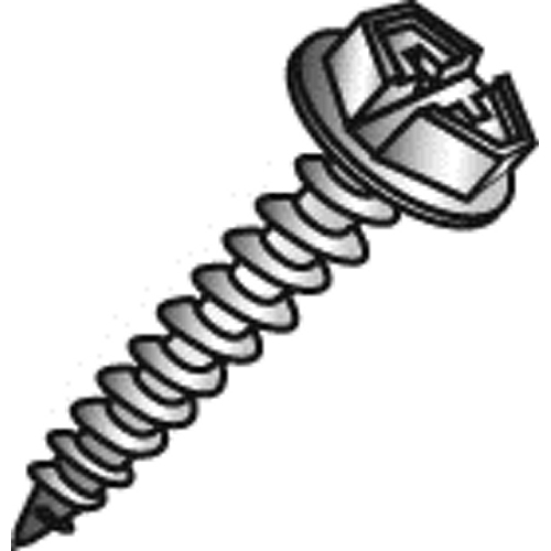 10 x 1" Sheet Metal Screws, Hex Washer Head, Combo Phillips/Slotted, Zinc