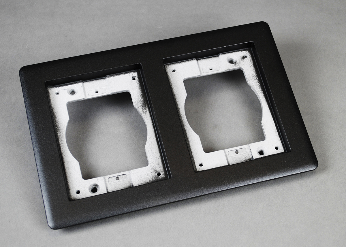 Omnibox Series 2 Gang Carpet and Tile Flange; 6 Inch x 9 Inch, Accepts Ortronics MAB6TJ TracJack and MAB3S2 Series II Adapters and CM Series Open System Inserts