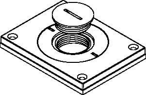 RECT FEED PLATE W 1IN SCREW PLUG NK
