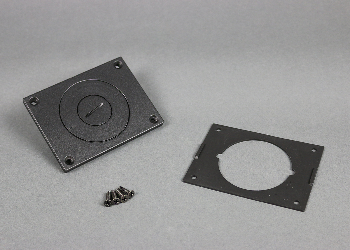 Cover Plate, Powder-Coated Aluminum, 3/4" Plugs, Color: Nickel