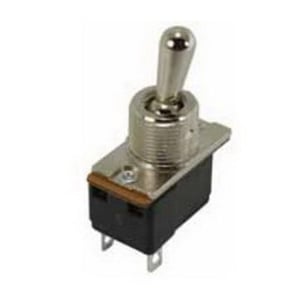AC/DC Rated General Purpose Toggle Switches, Circuit Number: A, 0.344 in bushing, Circuit position: ON-NONE-OFF, 0.500 in lever, 6A at 125 Vac/dc, 3A at 250 Vdc, Screw terminal, Single-pole, Single-throw